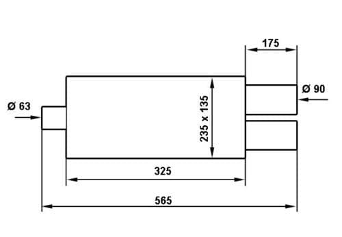 565x235x135 ф63 Универсално крайно гърне неръждаема стомана