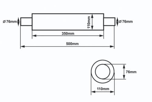Унивесално спортно гърне SLIDE 76mm 304SS 350mm