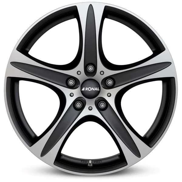 Джанти Ronal R55 MBF – черен мат, полиран фронт (к-т 4 бр.)