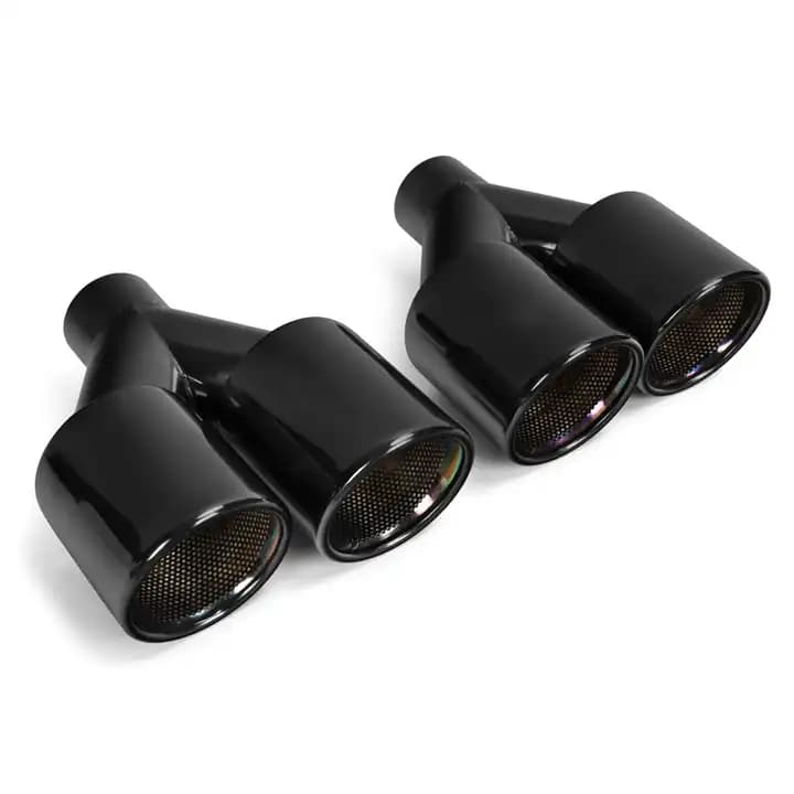 Glossy Black Двойни спортни накрайници 304SS