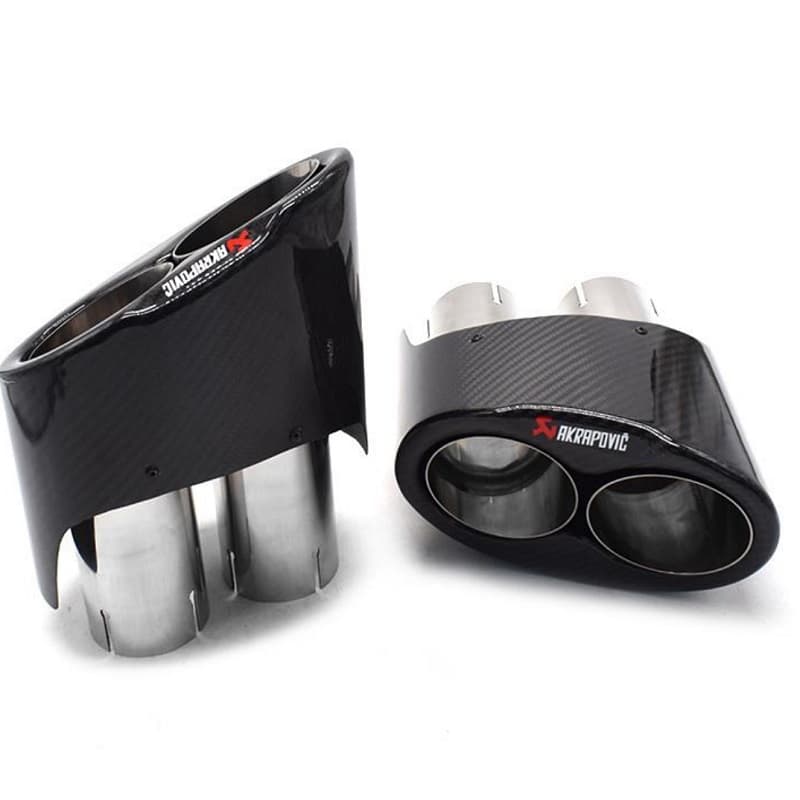 Карбонови накрайници audi rs6 c7 тип akrapovic