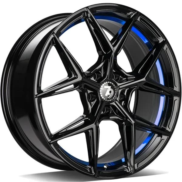 Джанти seventy9 SCF-B BGBIL – черен гланц, син вътрешен ръб (к-т 4 бр.)