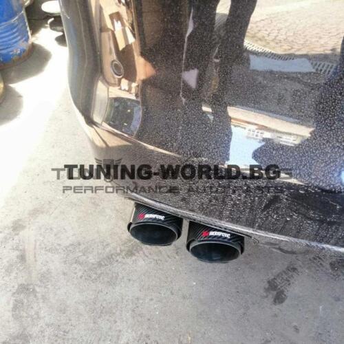 IMG-884165c4a1a317772f850f424075e53e-V 2×90мм Двоен накрайник тип Akrapovic Карбон лак неръждаема стомана 13