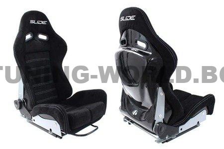 Racing seat SLIDE X3 suede Black S