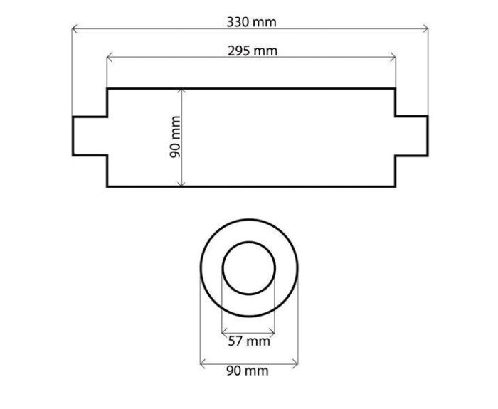 57MM L300MM СРЕДНО ГЪРНЕ РЕЗОНАТОР 3