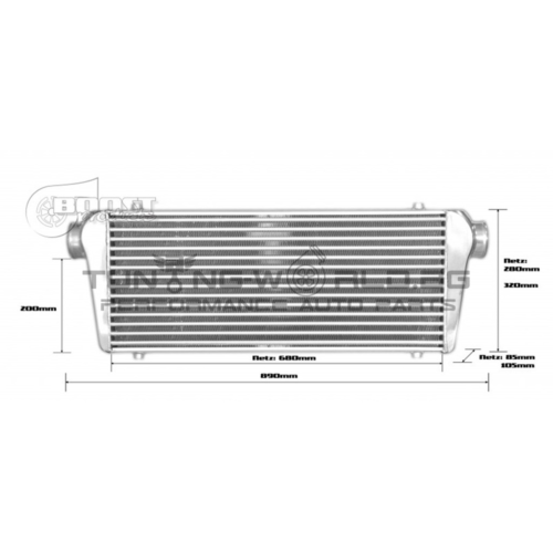 700X300X100mm BOOST products Intercooler - 76mm - Competition 2015